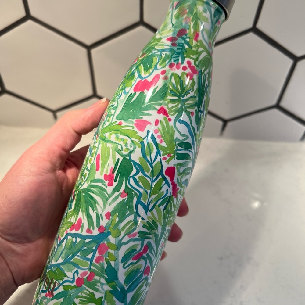 Lilly Pulitzer Palm Beach Jungle Swell Stainless Steel Water Bottle 17oz NWOT - Picture 4 of 11